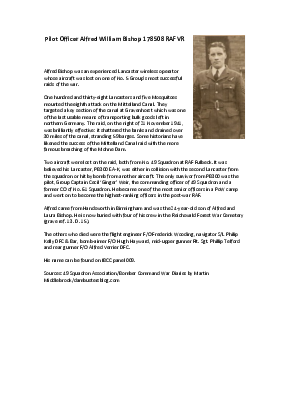 A preview of a PDF biography for Bishop, Alfred William